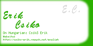erik csiko business card